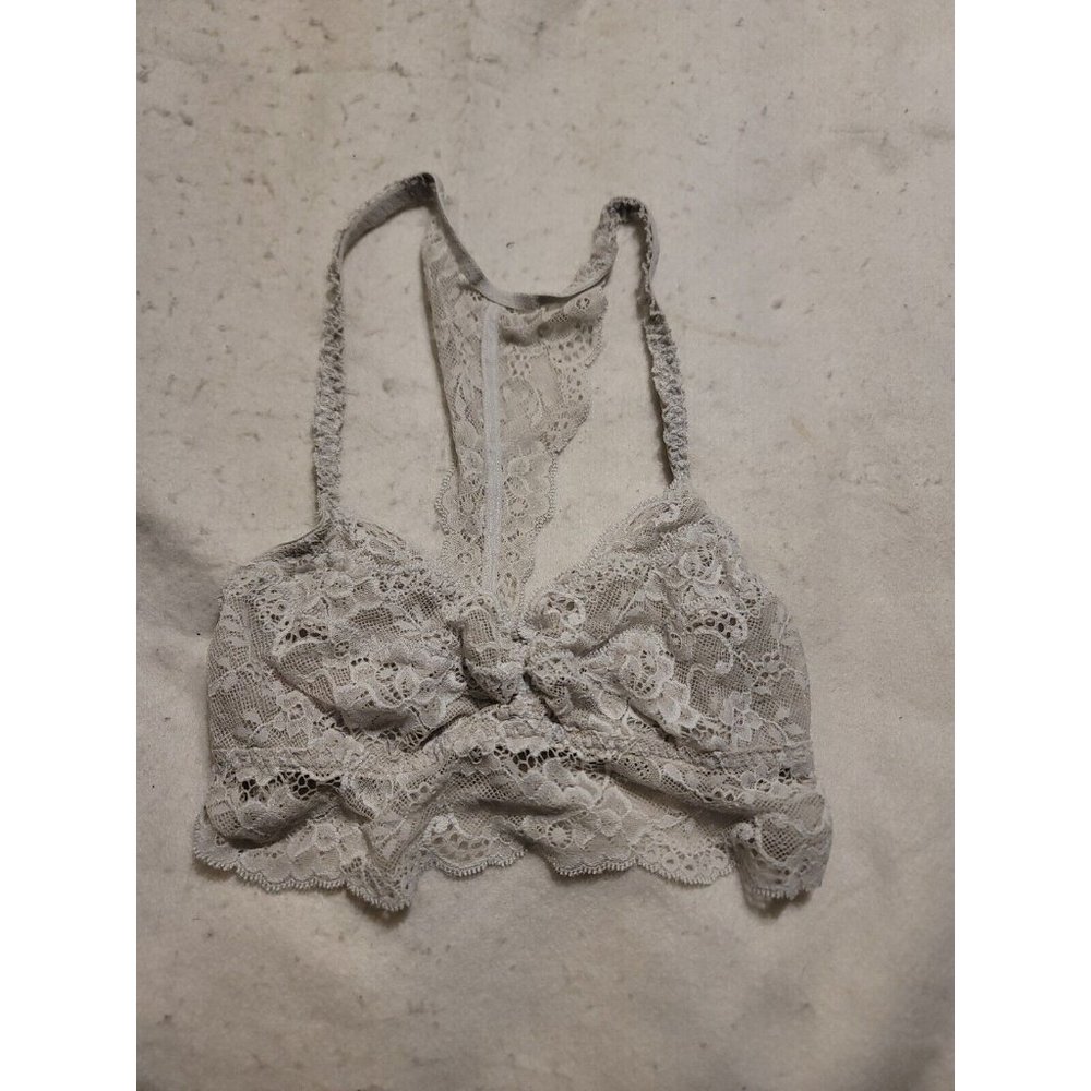 PINK Victoria's Secret Gray Lace Bralette Size XS
